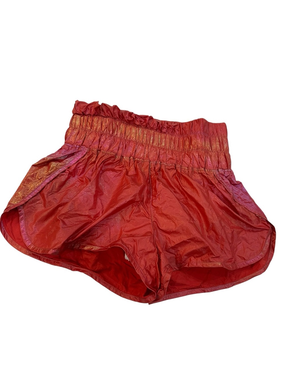 FP Movement "The Way Home" Shine Shorts in Maraschino cherry